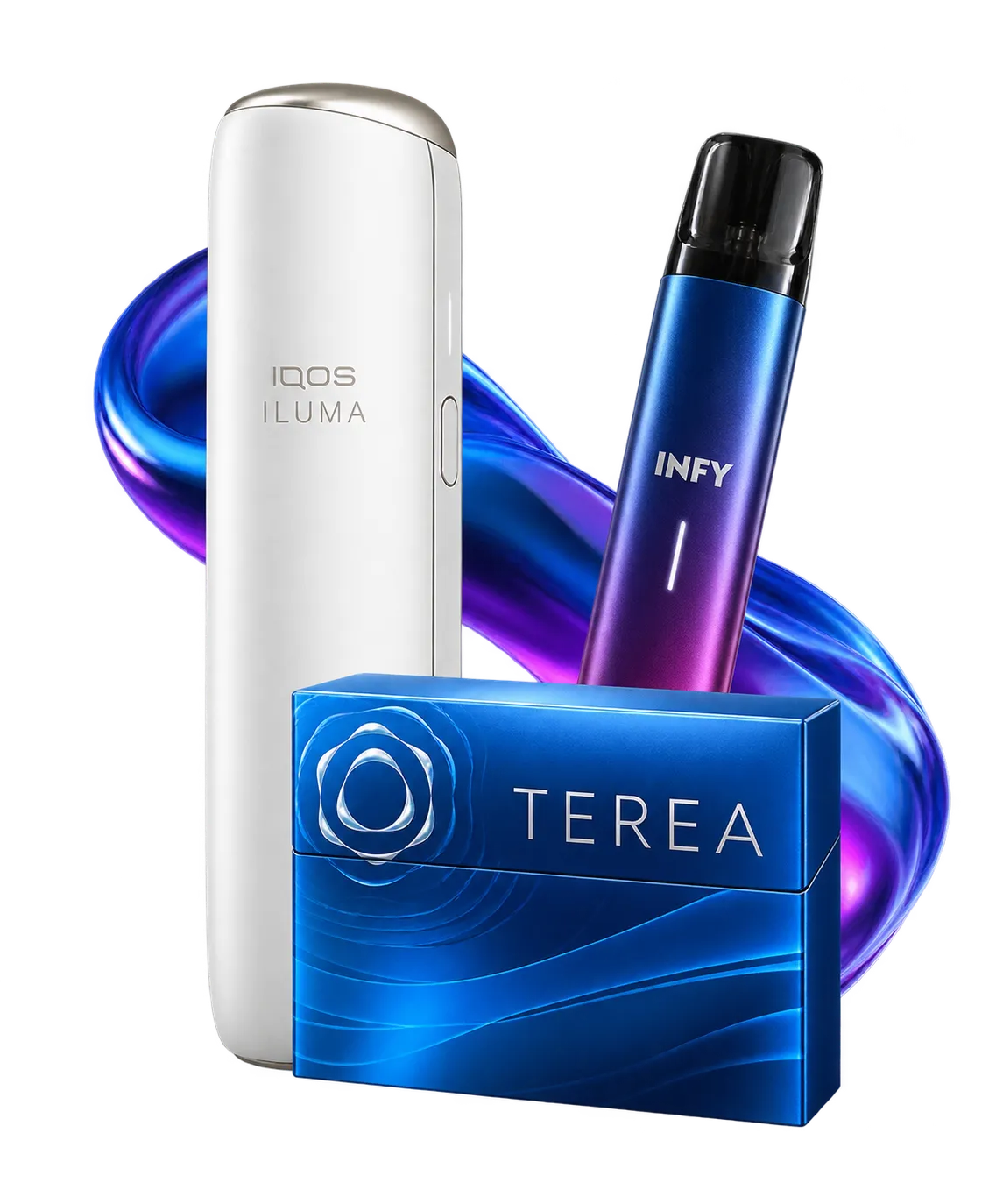 IQOS ILUMA i, sticks TEREA et puff INFY